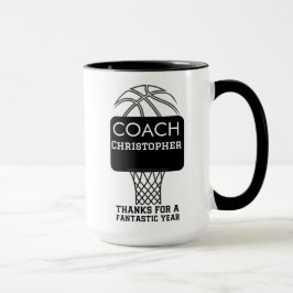 Caneca Presentes personalizados de treinador de basquete