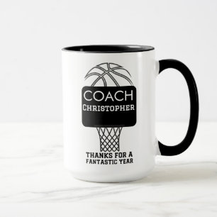 Caneca Presentes personalizados de treinador de basquete