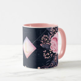 Caneca Presentes Princesa Rosa Rosê Monograma Lilibet Nav