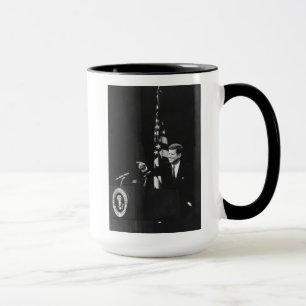 Caneca Presidente americano John Kennedy em Conferência d