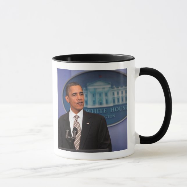 Caneca Presidente Barack Obama faz um anúncio (Direita)