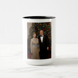 Caneca Presidente George Bush, Laura Casa Branca de Natal