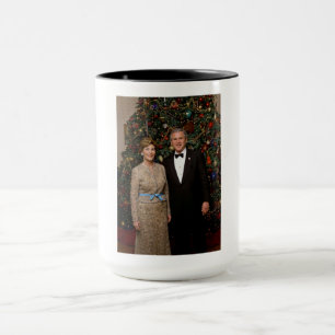 Caneca Presidente George Bush, Laura Casa Branca de Natal