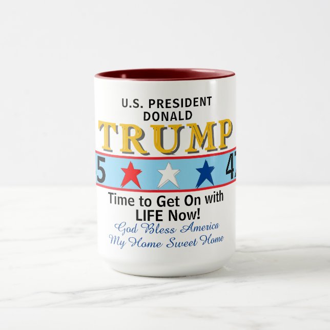 Caneca Presidente Trump 45 47 América Deus abençoe (Centro)