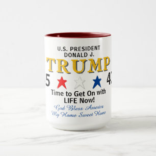 Caneca Presidente Trump 45 47 Azul Branco Vermelho