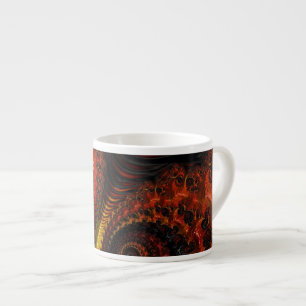 Caneca preta, alaranjada do café da arte do