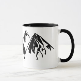 Caneca preta & branca da montanha