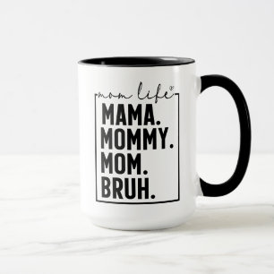 Caneca Preta Cerâmica Presente Café Vida Mãe Diver