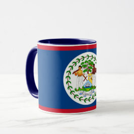 Caneca Preta com bandeira de Belize