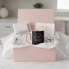 Caneca preta com detalhes em rosa dourado elegante