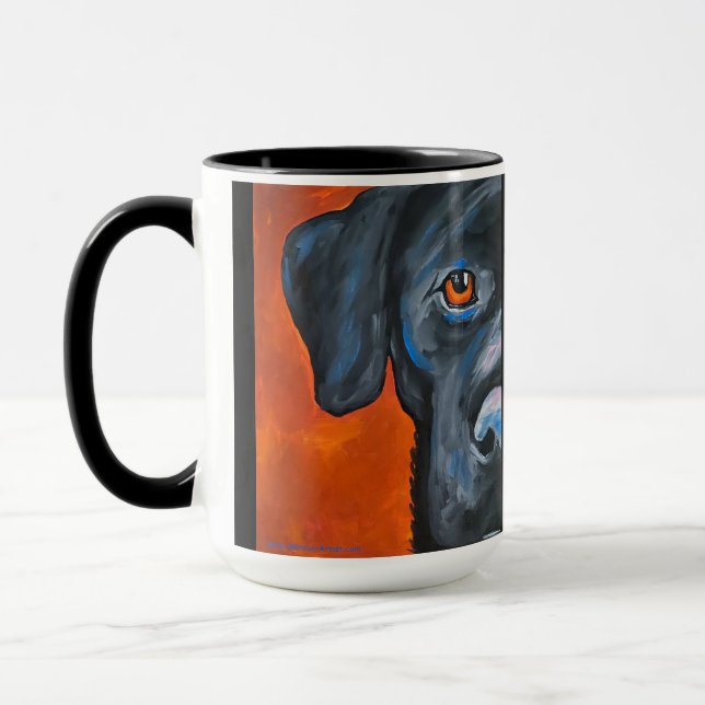 Caneca Preta com Duas Cores, 15 oz | Lab (Esquerda)