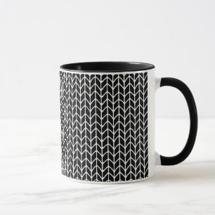 CANECA PRETA COMBINADA TECIDO PRETO