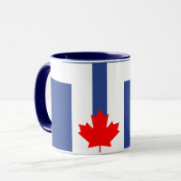 Caneca Preta Combo com bandeira de Toronto, Canadá