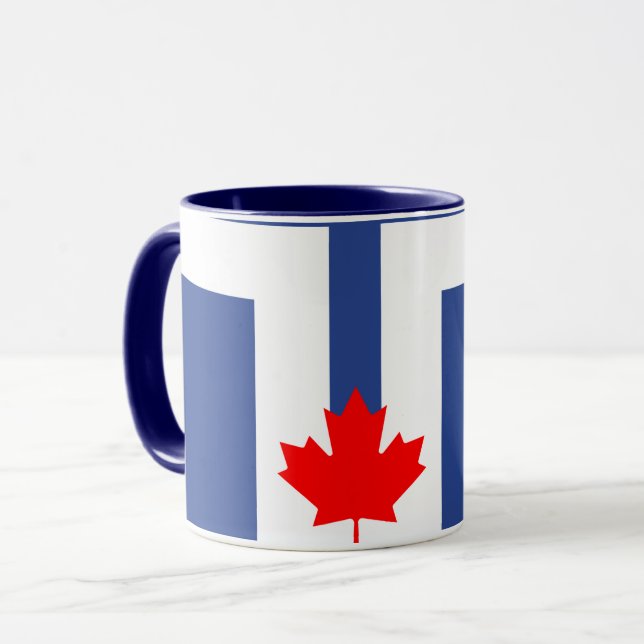 Caneca Preta Combo com bandeira de Toronto, Canadá (Frente Esquerda)