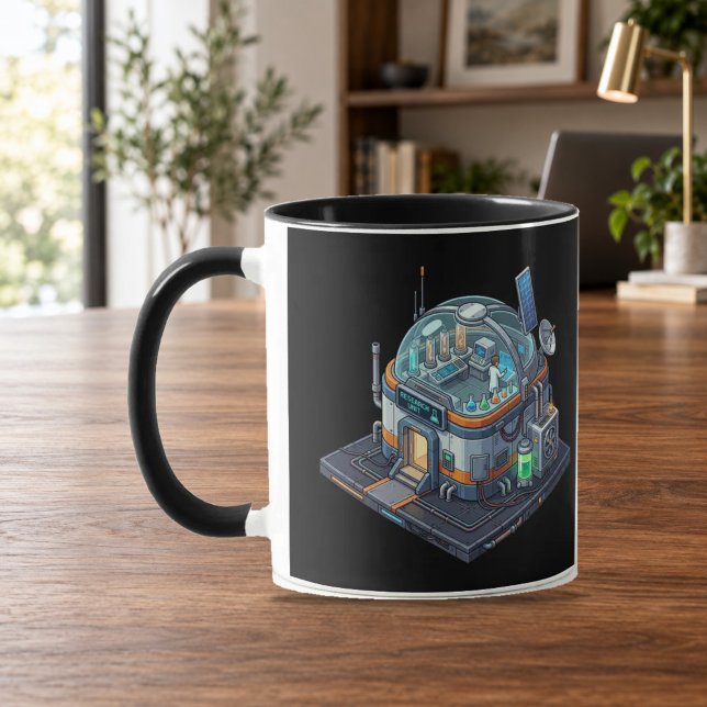 Caneca Preta Combo Laboratório de Pesquisa de Ficç (Criador carregado)
