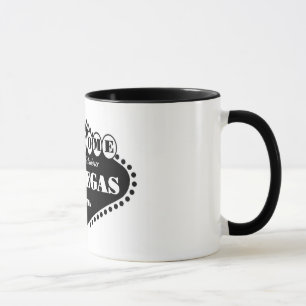 Caneca PRETA da campainha T do sinal de Las Vegas