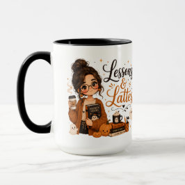 Caneca Preta de Halloween para Professores, Café D