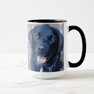Caneca preta de Labrador