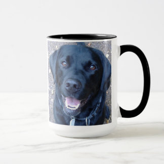 Caneca preta de Labrador