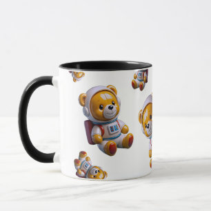 Caneca Preta do Astronauta Teddy