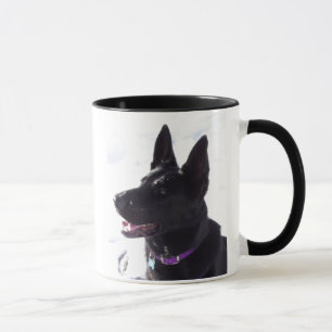Caneca preta do german shepherd