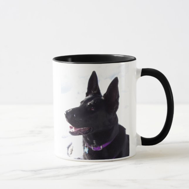 Caneca preta do german shepherd (Direita)