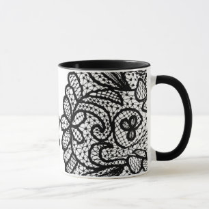 Caneca preta do laço