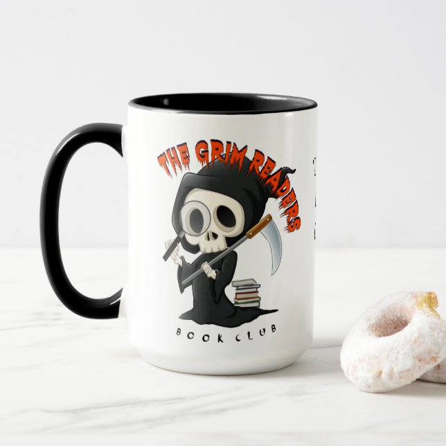 Caneca preta do punho (Com Donut)