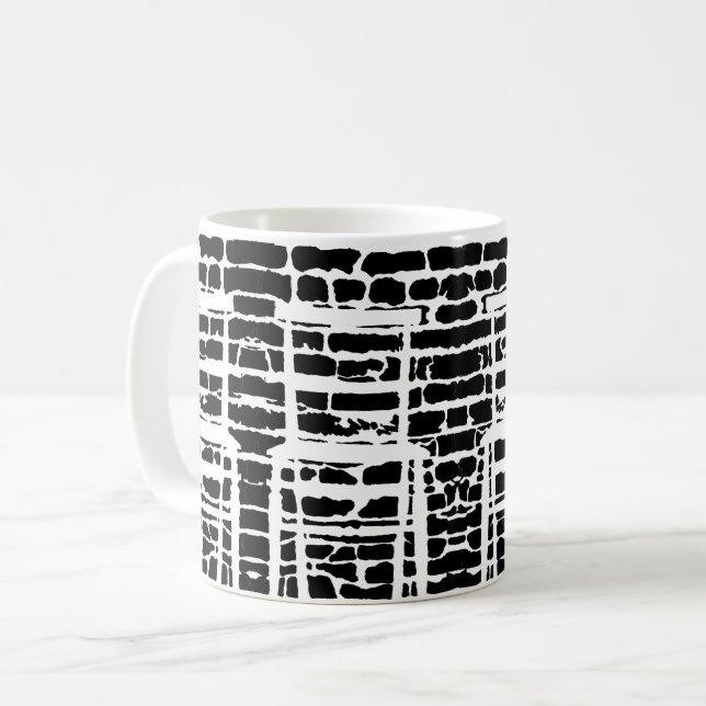 Caneca preta do tijolo (Frente Esquerda)
