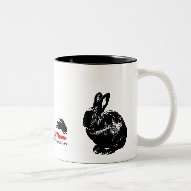 Caneca preta dos coelhos de BunnyLuv (Direita)