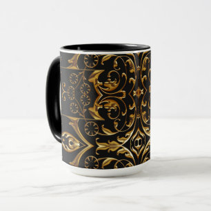 Caneca Preta e Dourada