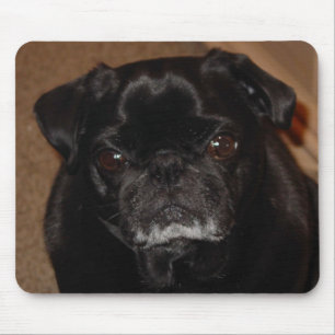 Caneca preta Mousepad do Pug