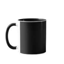 Caneca Preta Sólida Clássica para Uso Diário