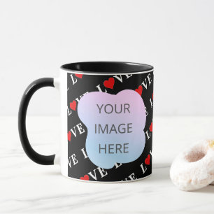 Caneca Preto AMOR Trendente Preto e Branco