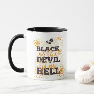 Caneca Preto como o Diabo Quente como o Inferno Café