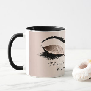 Caneca Preto do brilho do estúdio da composição do olh