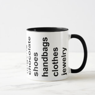 Caneca Preto do material da menina