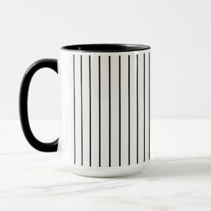Caneca Preto e Branco com risca