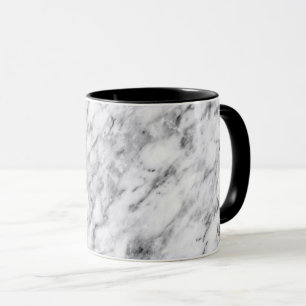 Caneca preto e branco da caneca de mármore da