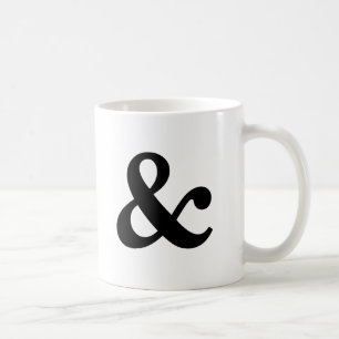 Caneca preto e branco do Ampersand