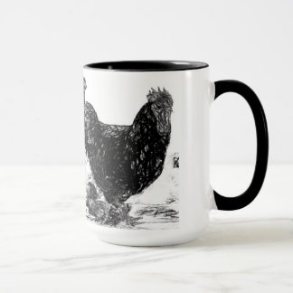 Caneca preto e branco do gigante do jérsei