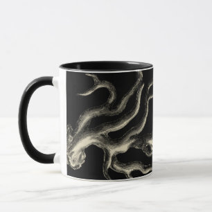 Caneca Preto e Coral-bravo