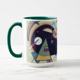 Caneca Preto e Violeta - Abstrato de Arte Kandinsky