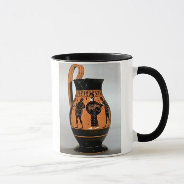 Caneca Preto-figura olpe do sótão que descreve Athena (Direita)