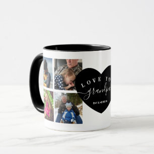 Caneca Preto Moderno Melhor Avô Personalizado Por Foto