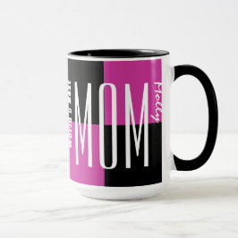 Caneca PRETO na moda do ROSA do texto do império da