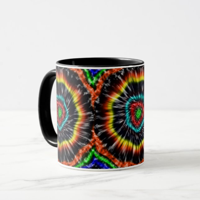 Caneca Preto Opala Tie Dye,   (Frente Esquerda)