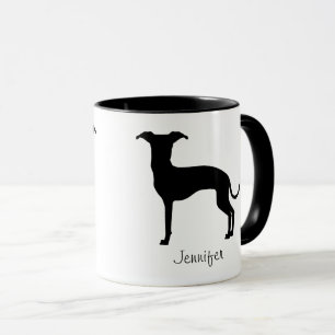 Caneca Preto (Ou Qualquer Outra Cor) Silhueta e Nome do I