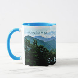Caneca Pretty Personalized Smoky Mountains Blue Green Mug