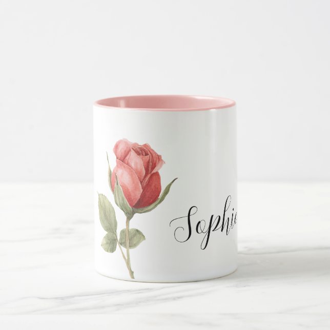 Caneca Pretty Romantic Red Rose Flower (Centro)